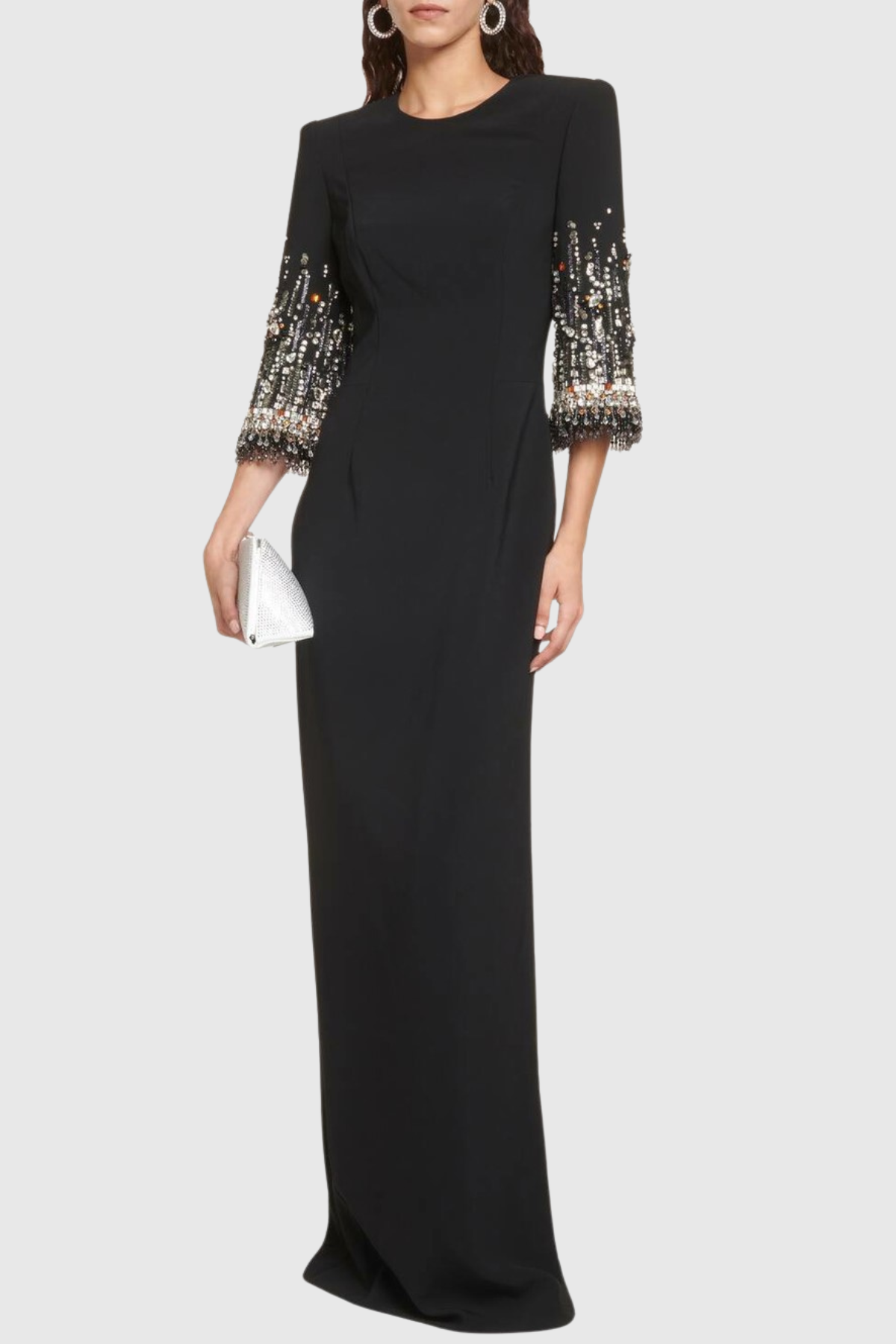 Thista Crystal Embellished Maxi Dress - Black