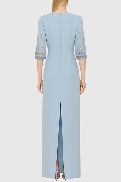 Thista Crystal Embellished Maxi Dress - Blue
