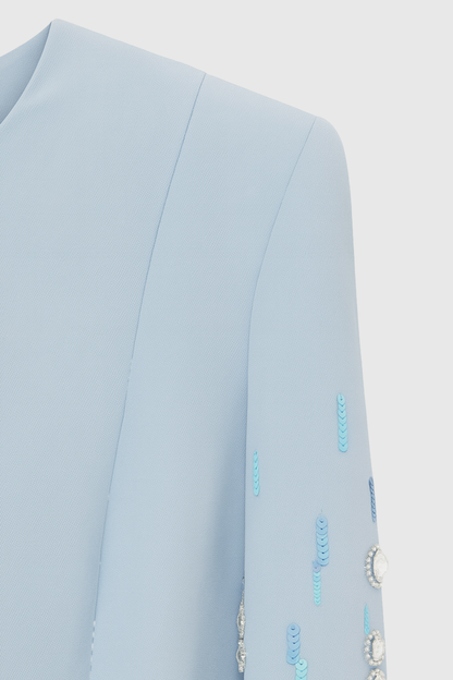Thista Crystal Embellished Maxi Dress - Blue