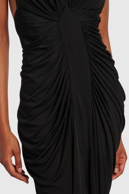Tilly Halter Ruched Maxi Dress