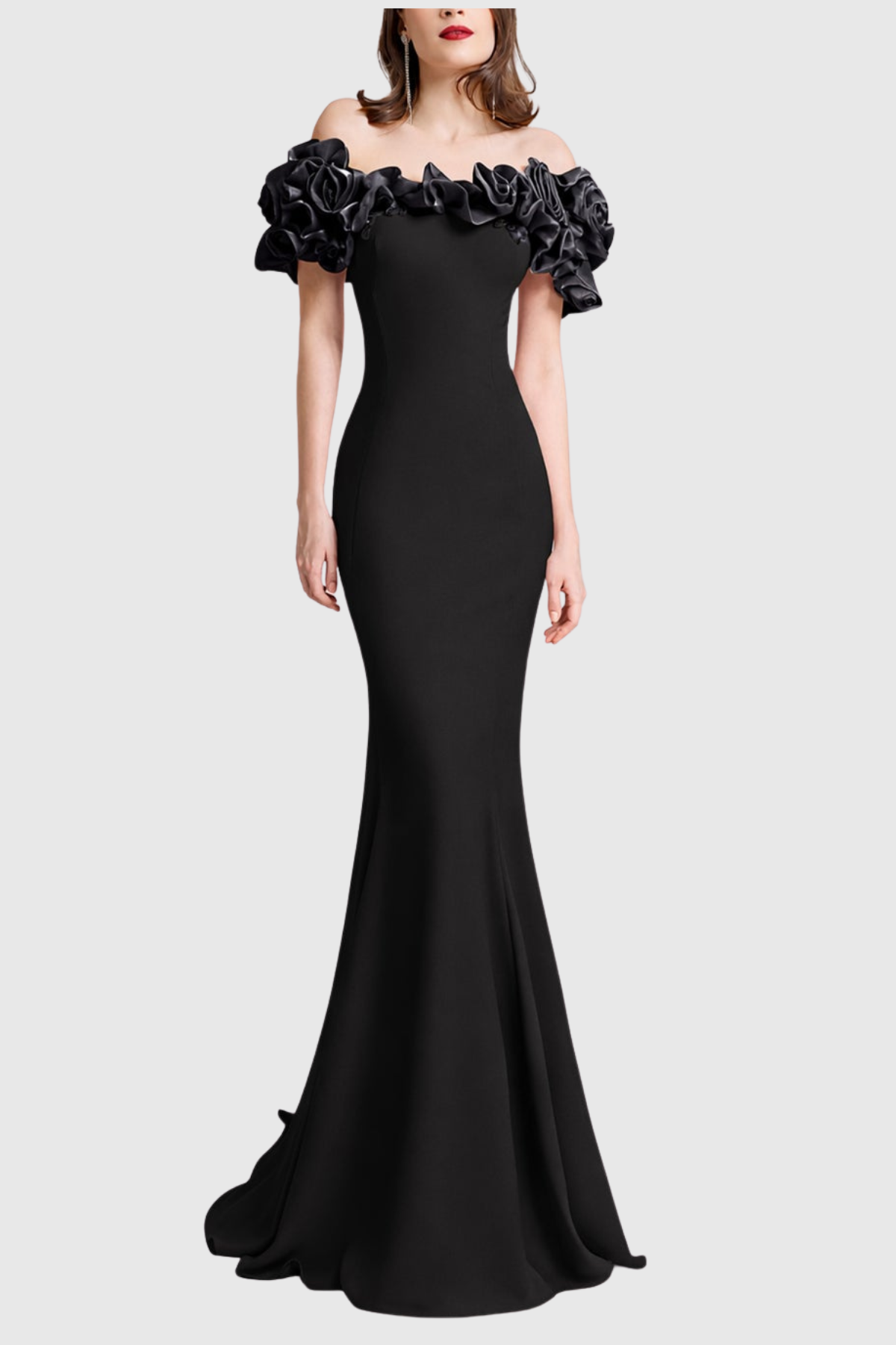 Tiriaya Floral Off Shoulder Maxi Dress