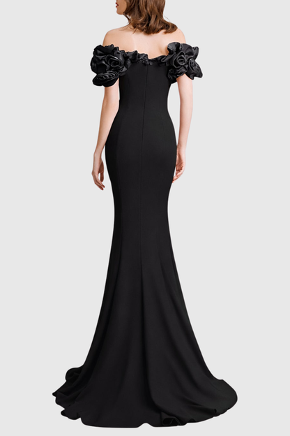 Tiriaya Floral Off Shoulder Maxi Dress