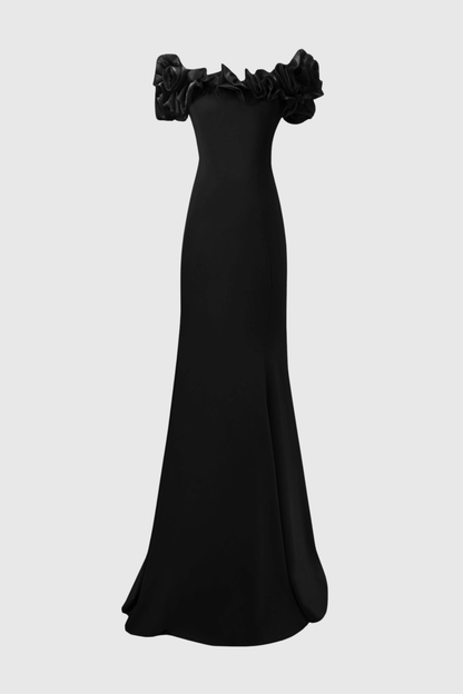 Tiriaya Floral Off Shoulder Maxi Dress