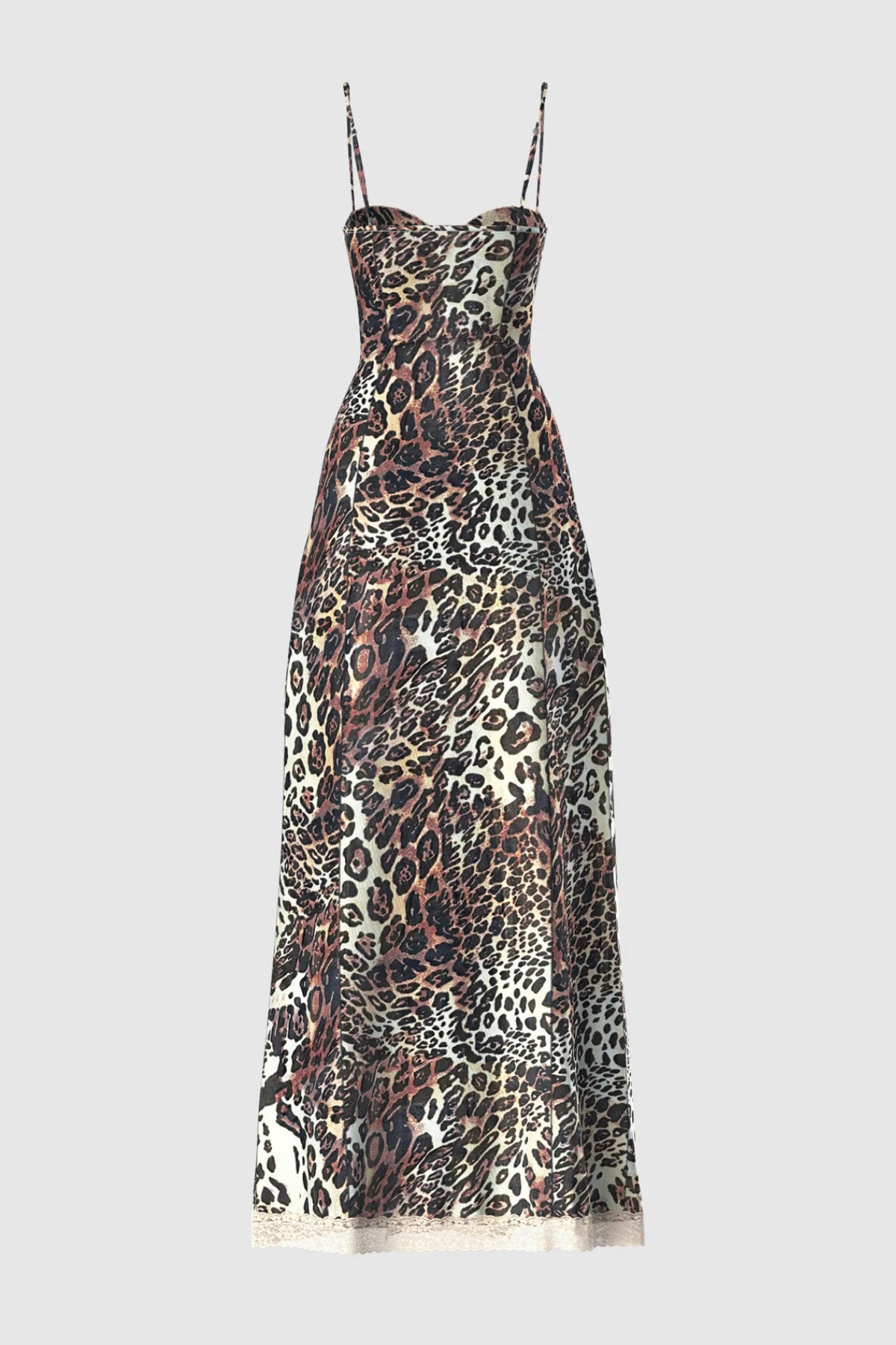 Tirza Leopard Lace Cutout Maxi Dress