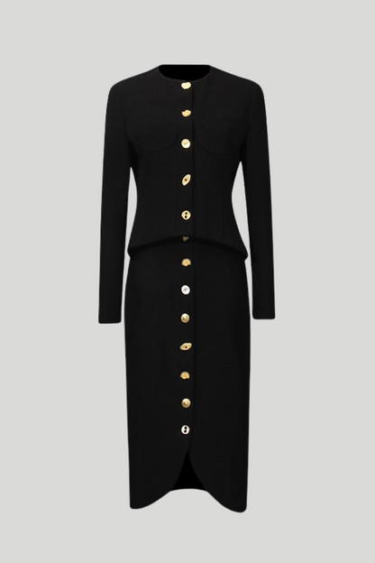 Tolliva Corset Blazer & Skirt Set