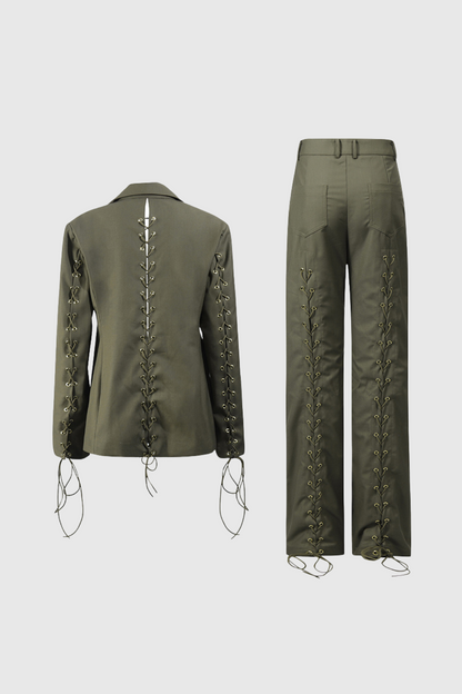 Torsto Lace-Up Blazer & Trousers Set