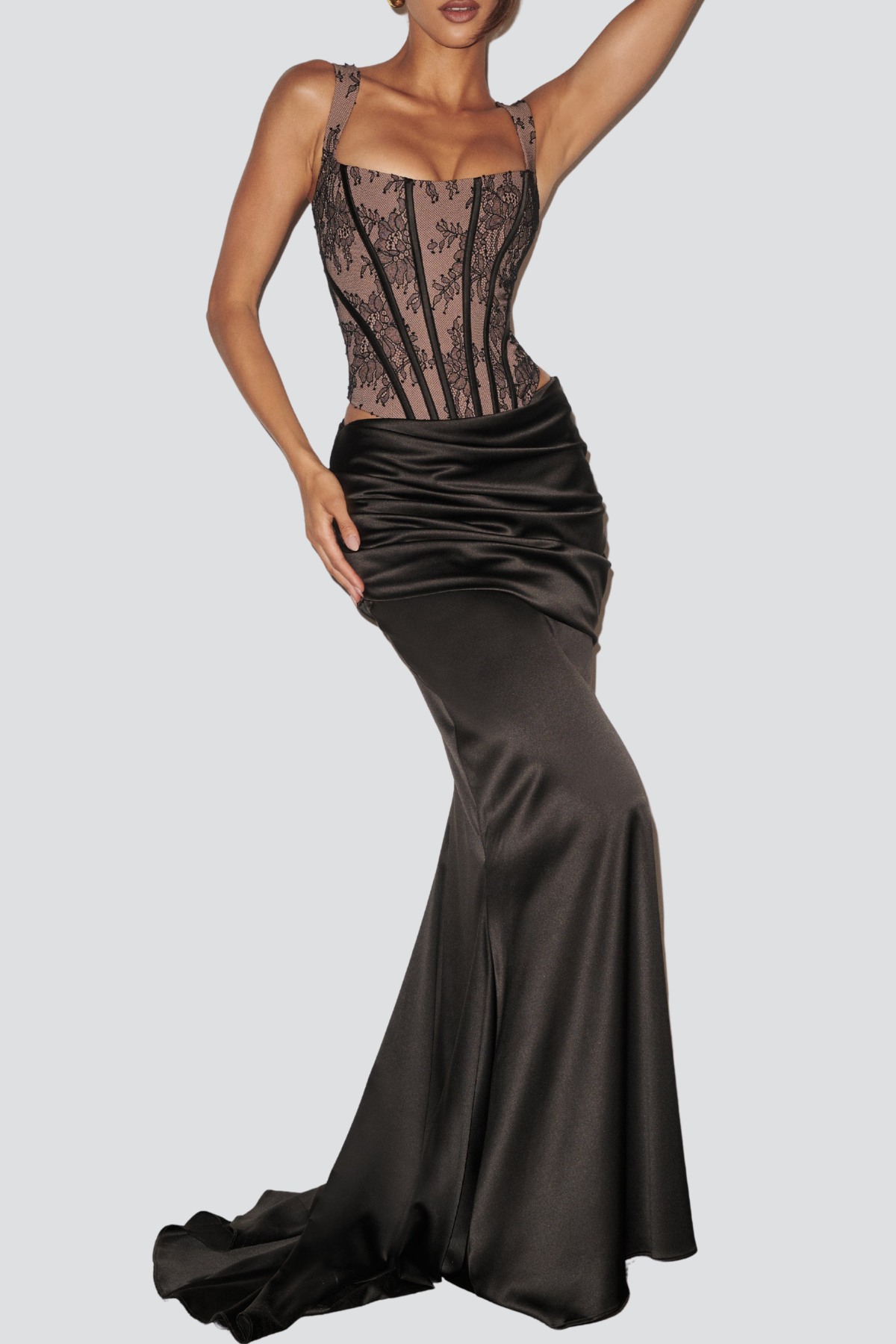 Tosca Lace Corset - Black