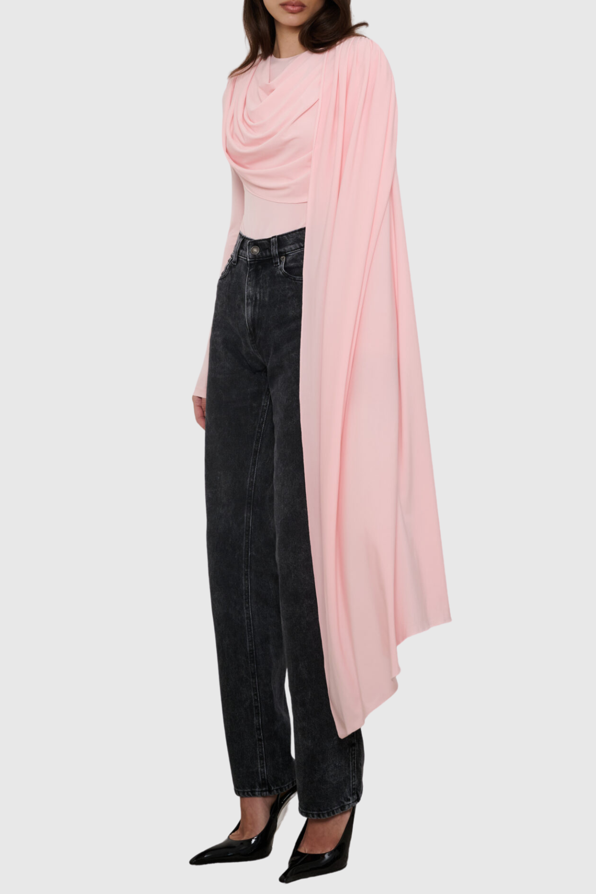 Tripara Asymmetric Draped Bodysuit