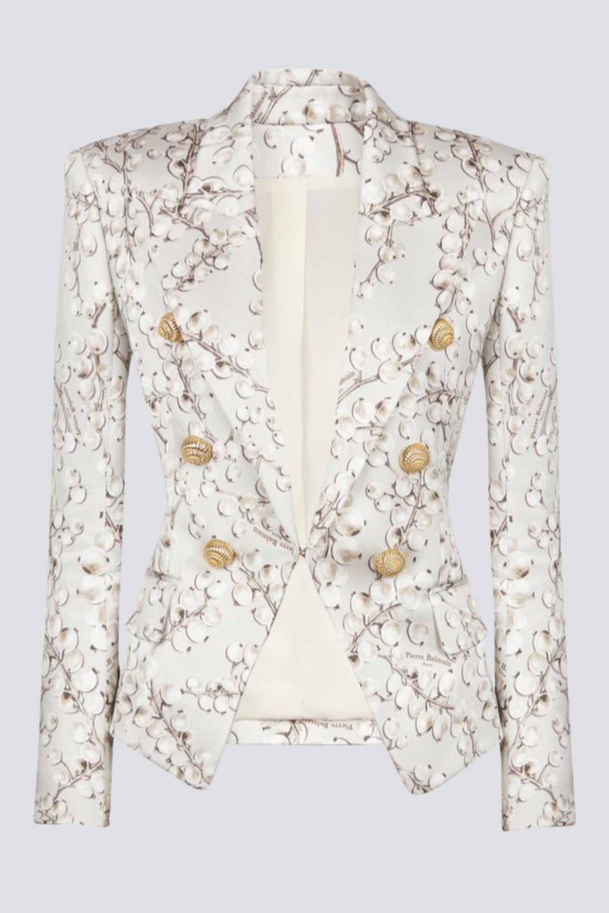 Tripti Redcurrant Print Buttoned Blazer