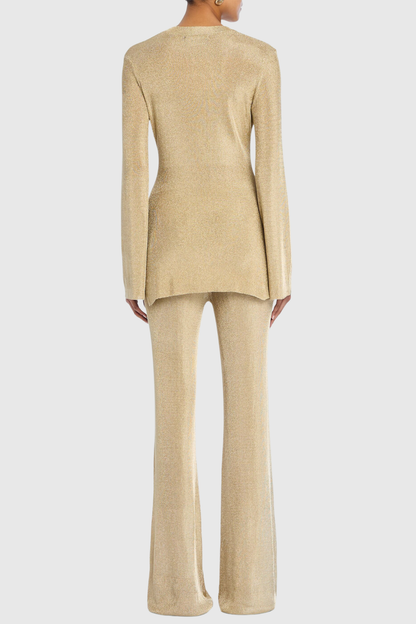 Trisha Metallic Knit Top