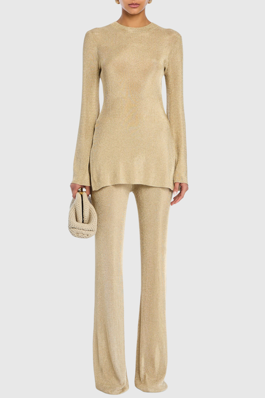 Trisha Metallic Knit Top