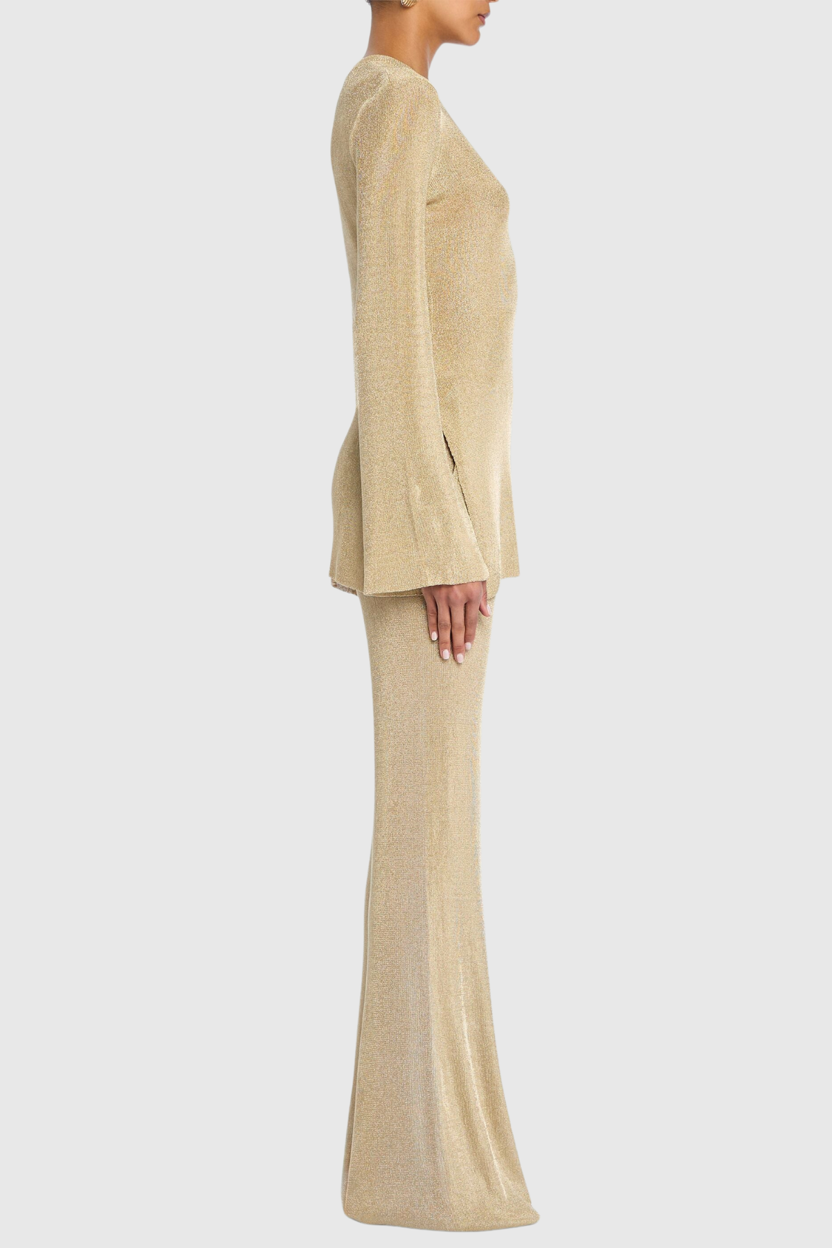 Trisha Metallic Knit Top