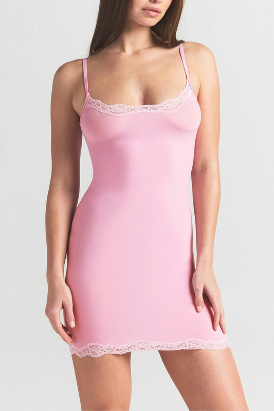 Trista Lace Mini Dress - Pink