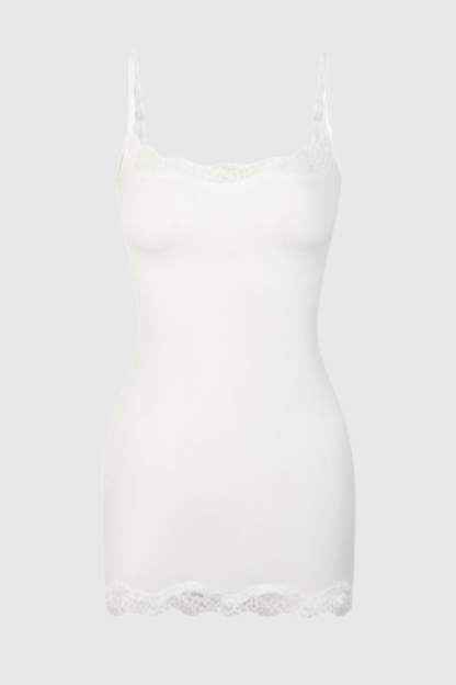 Trista Lace Mini Dress - White