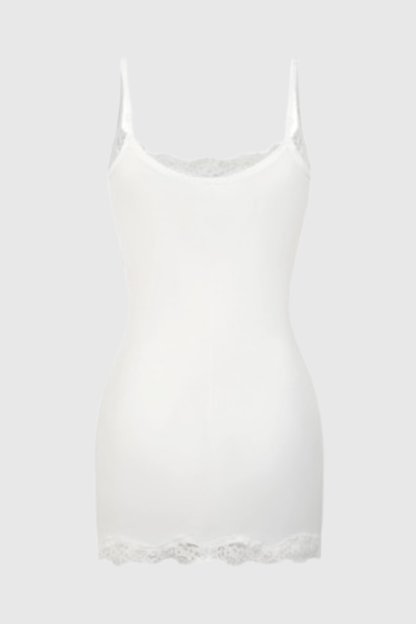Trista Lace Mini Dress - White