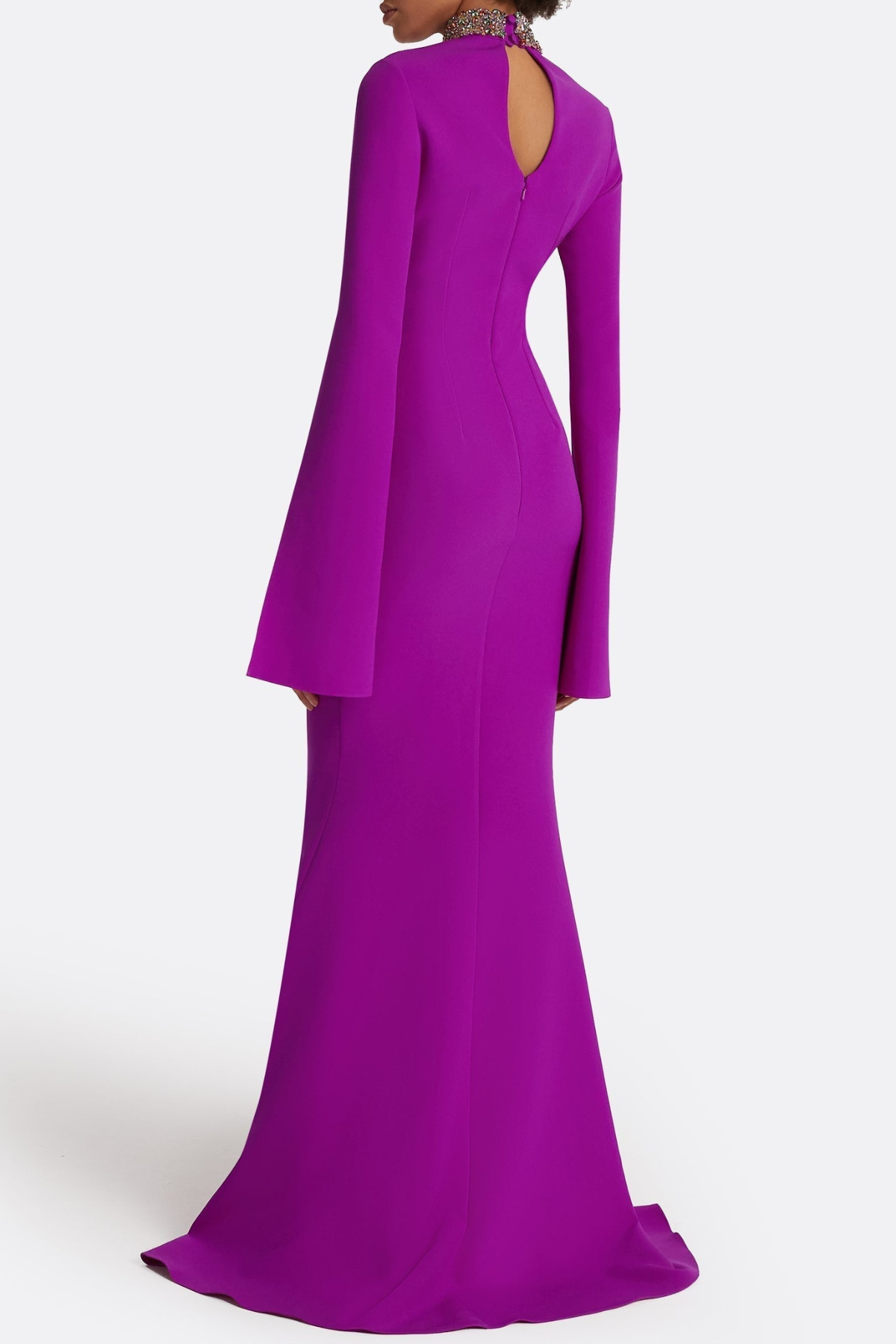 Tuliay Diamante  Embellished Cutout Maxi Dress - Purple