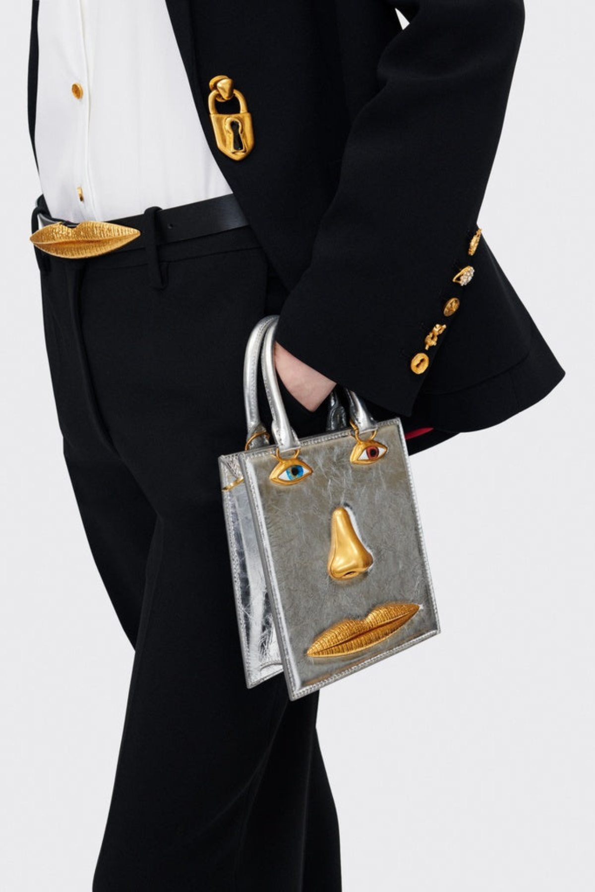 Ulises Mouth Metal Embellished Belt