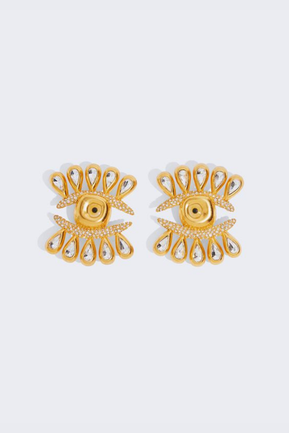 Ulises Rhinestone Eyelash Earrings