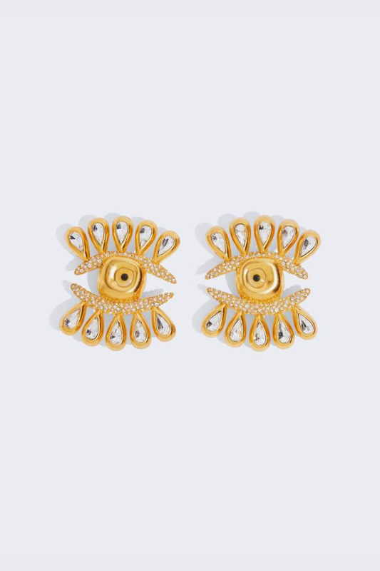 Ulises Rhinestone Eyelash Earrings