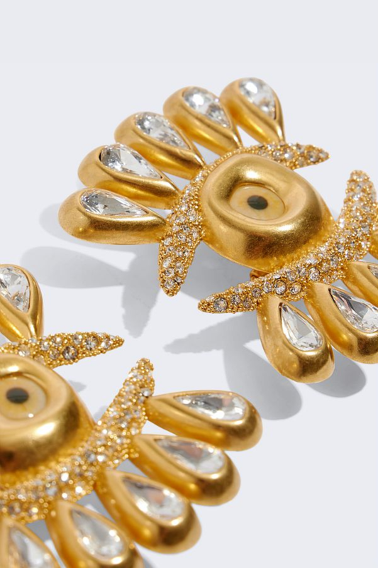 Ulises Rhinestone Eyelash Earrings
