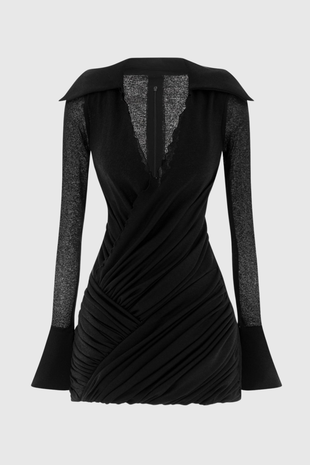 Ullata Ruched Mini Dress - Black