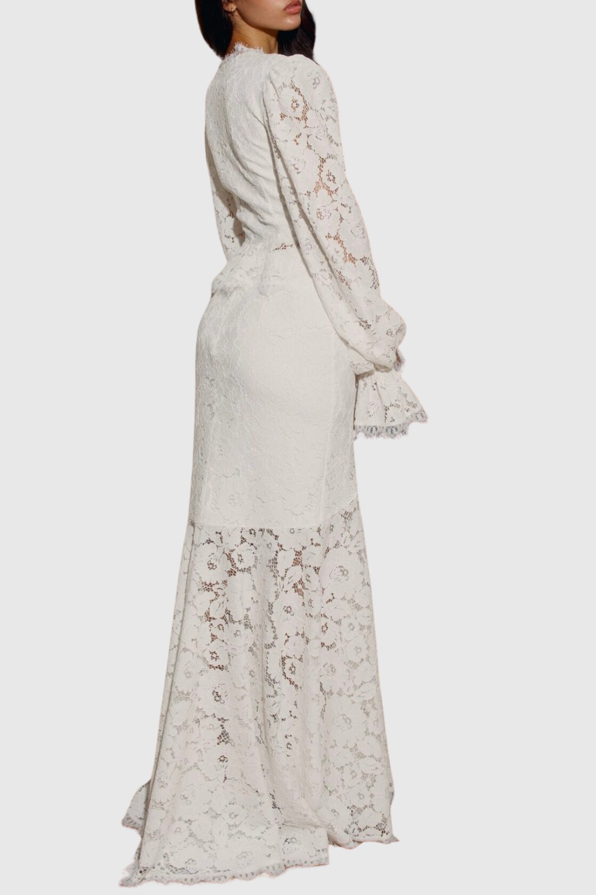 Umeko Lace Blouse & Maxi Skirt Set - White