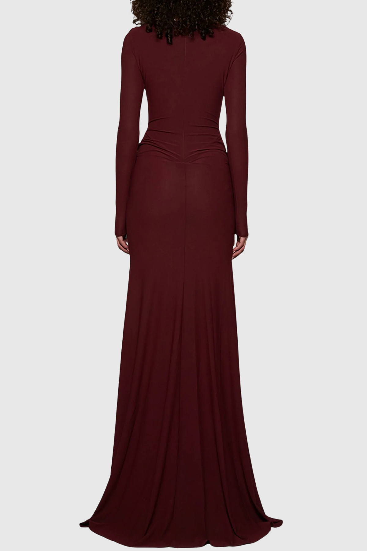 Valor Cutout Draped Maxi Dress - Brown