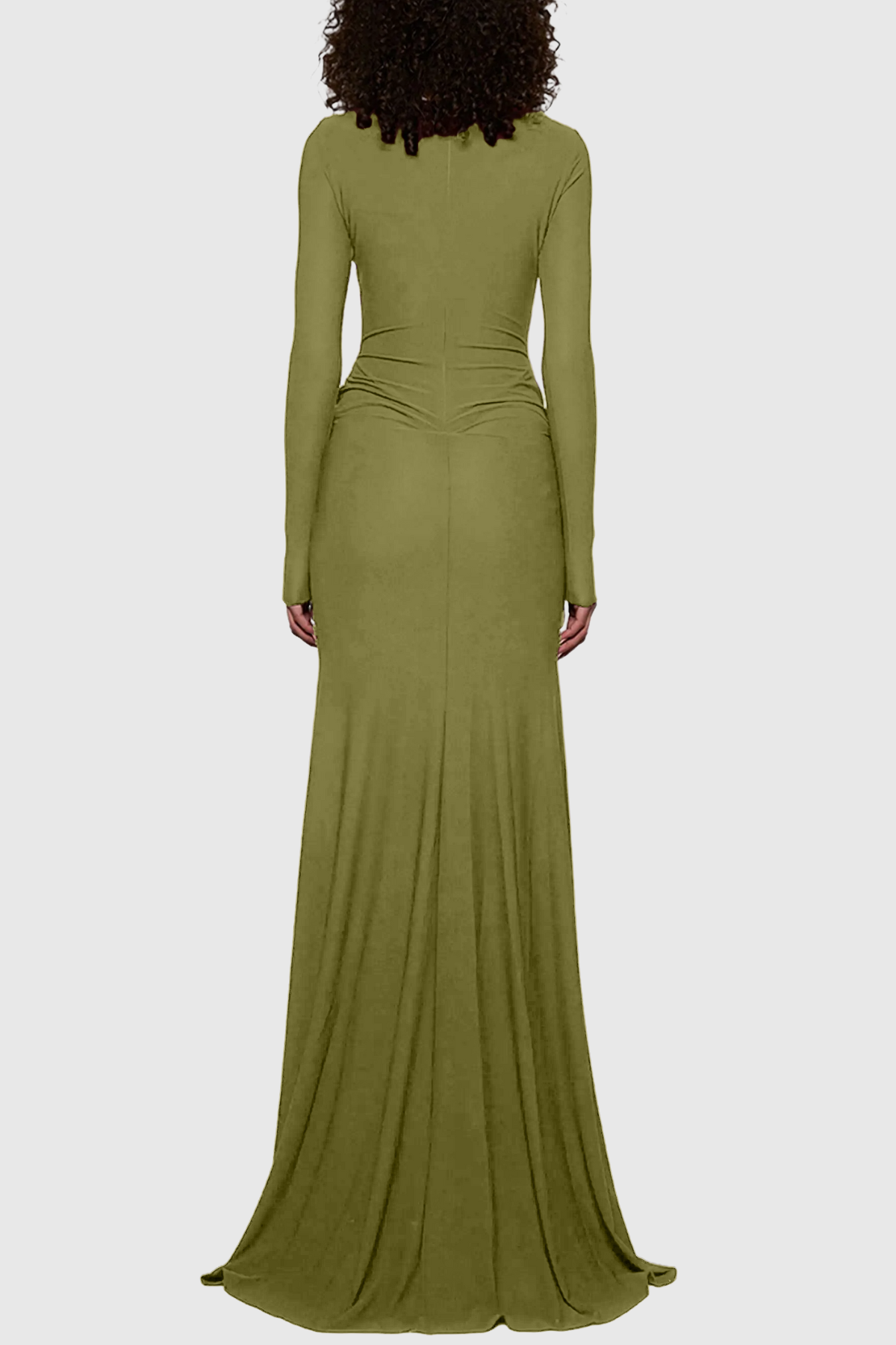 Valor Cutout Draped Maxi Dress - Green