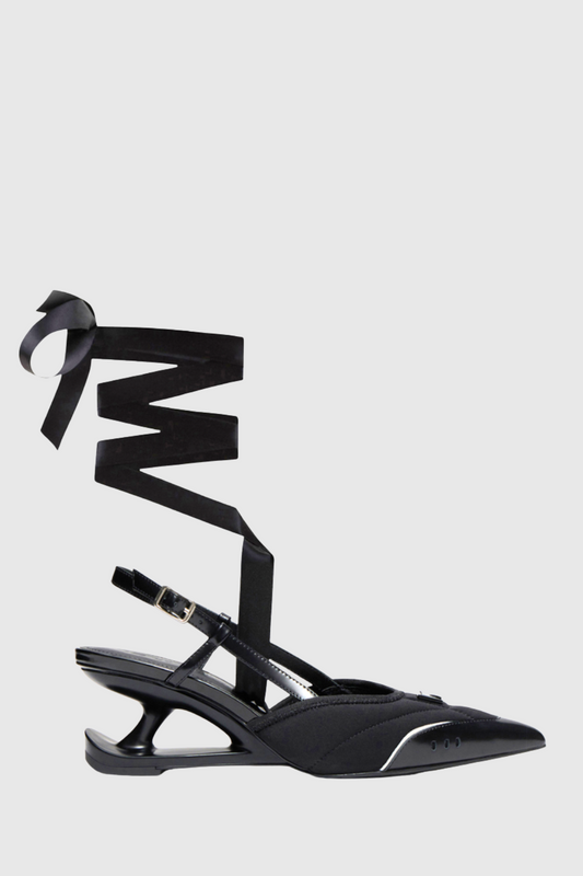 Vawson Slingbacks Lace-up Pumps - Black