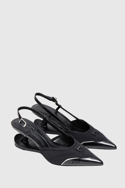 Vawson Slingbacks Lace-up Pumps - Black