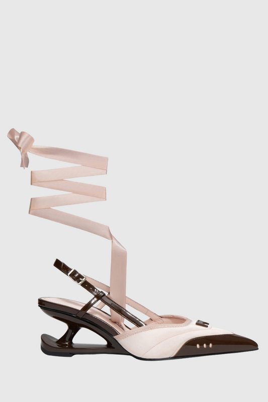 Vawson Slingbacks Lace-up Pumps - Pink
