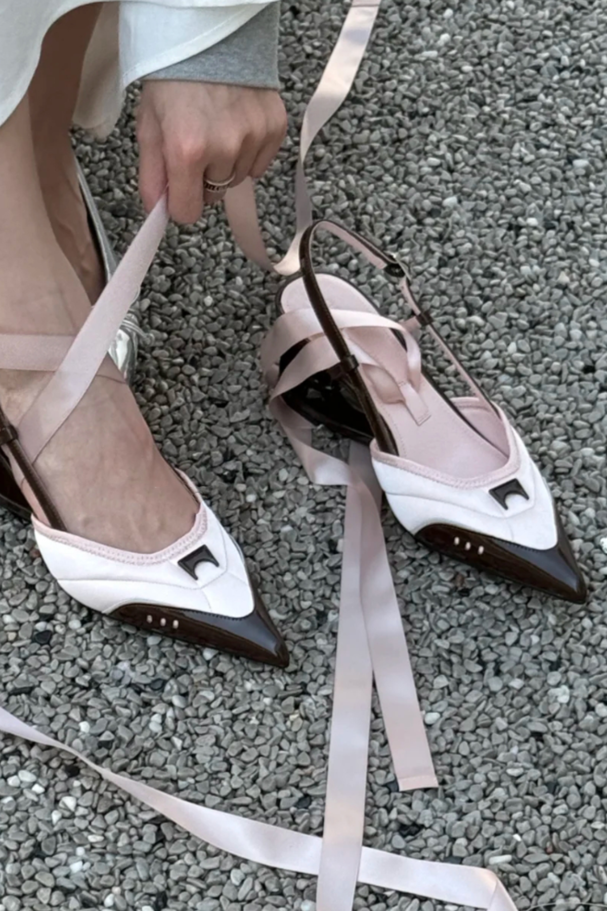 Vawson Slingbacks Lace-up Pumps - Pink