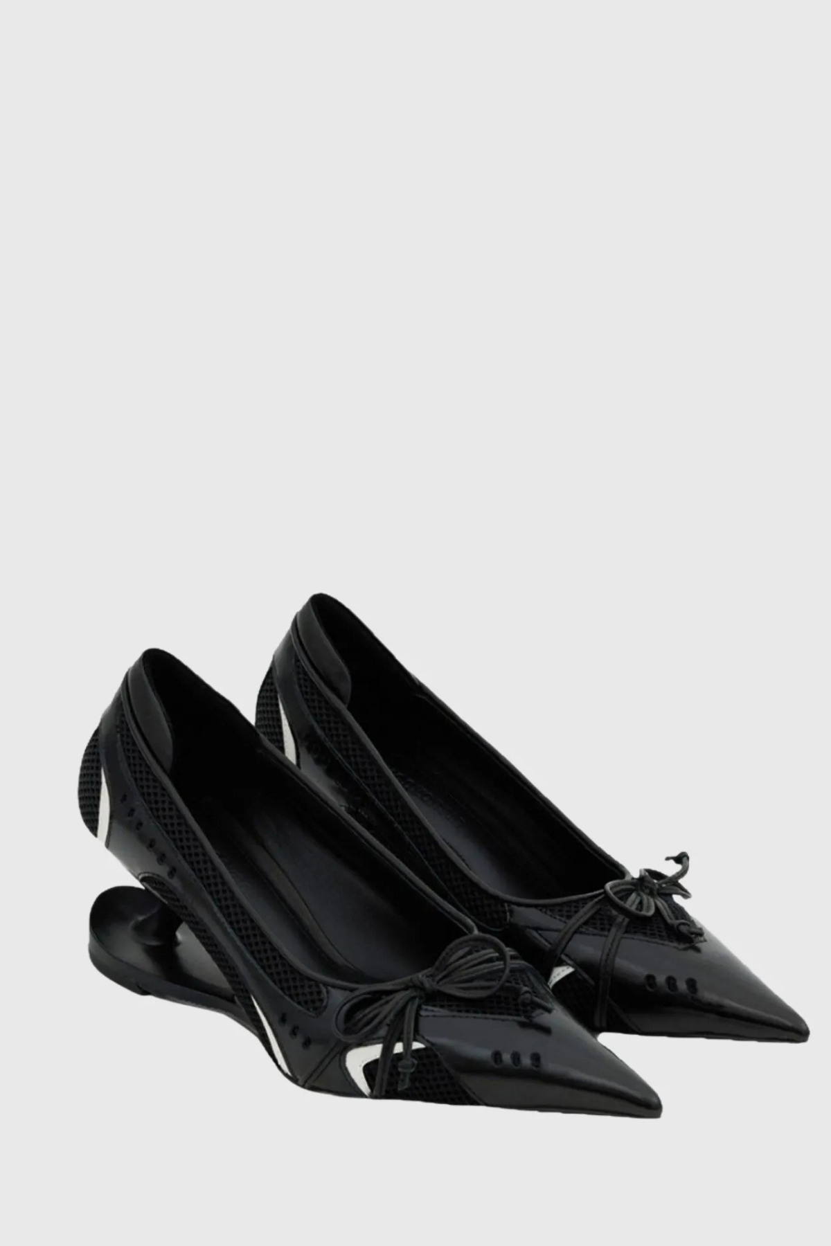 Vawson Splicing Bow Sneaker Pumps - Black