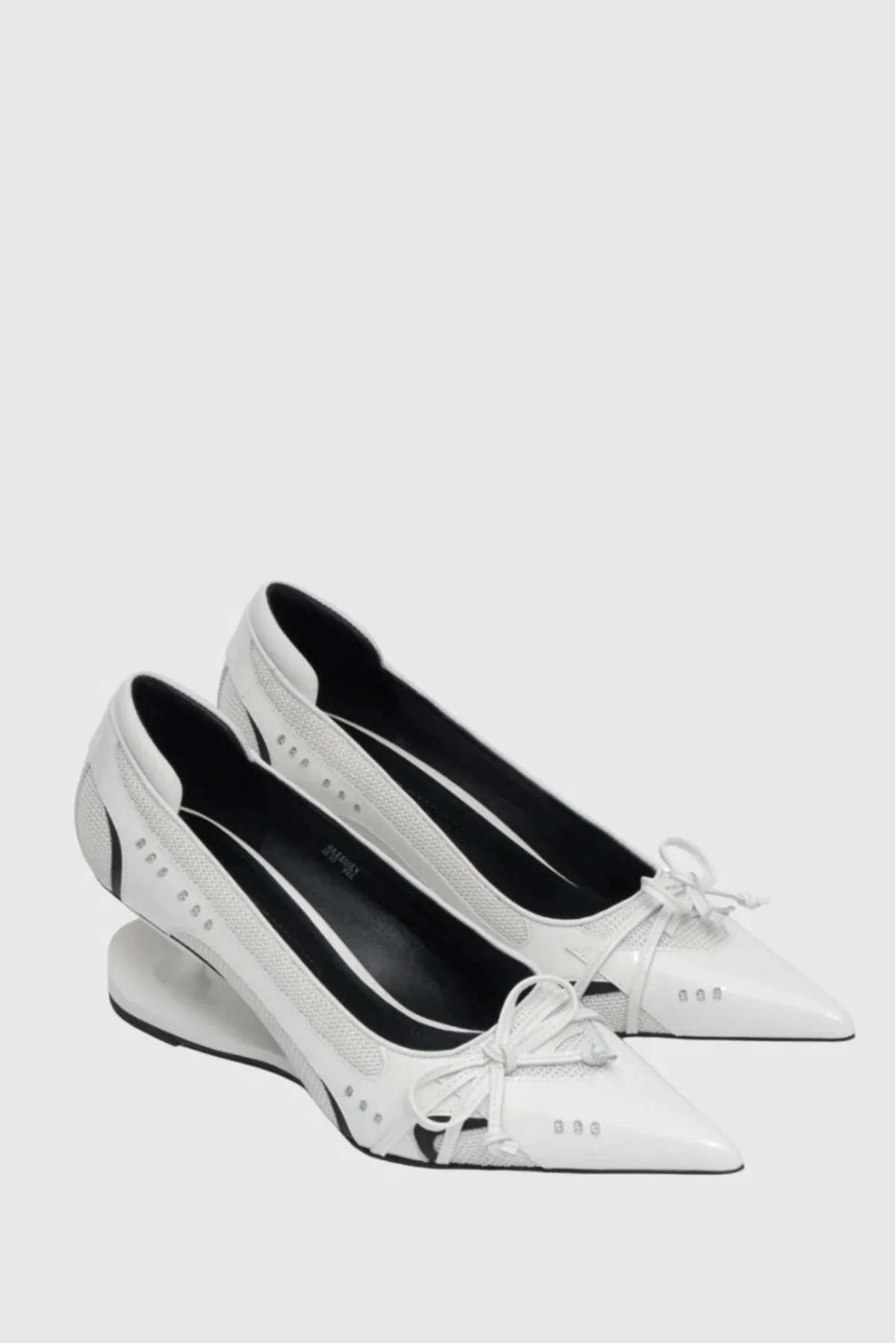 Vawson Splicing Bow Sneaker Pumps - White