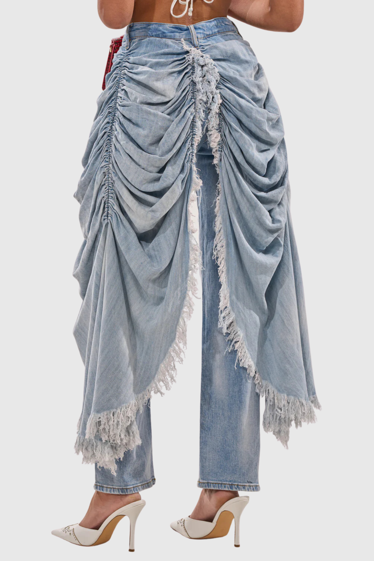 Veanne Ruched Overlay Jeans