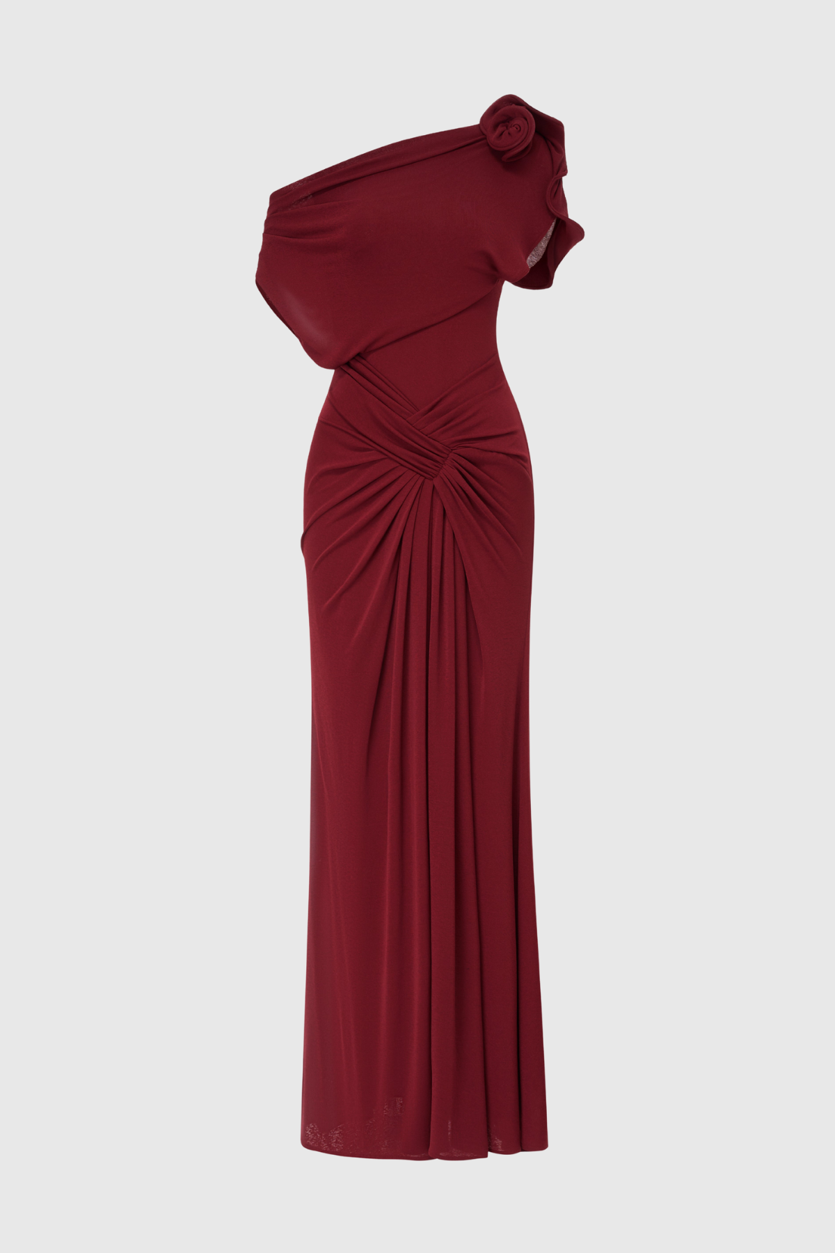 Velmare Off Shoulder Floral Ruched Maxi Dress