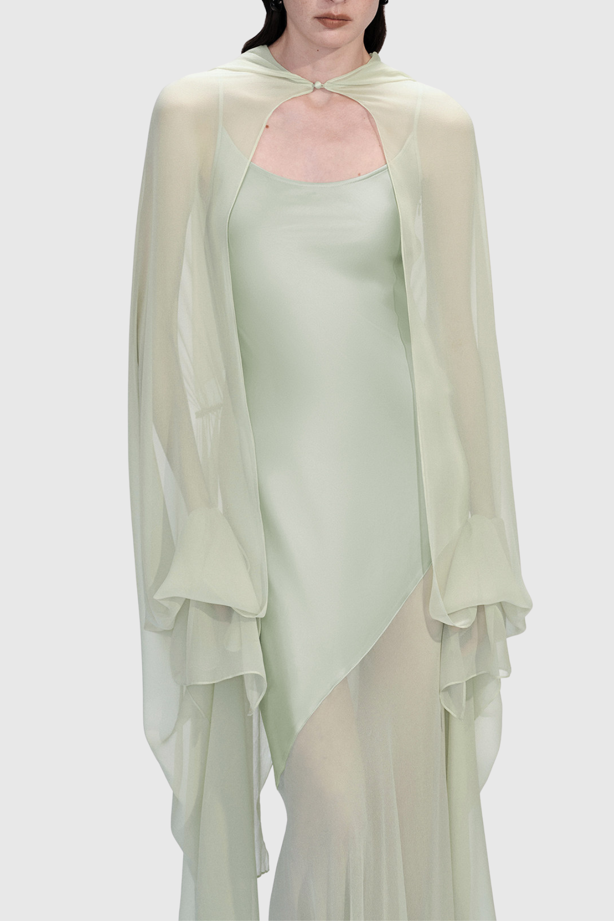 Venico Silk Tulle Maxi Dress
