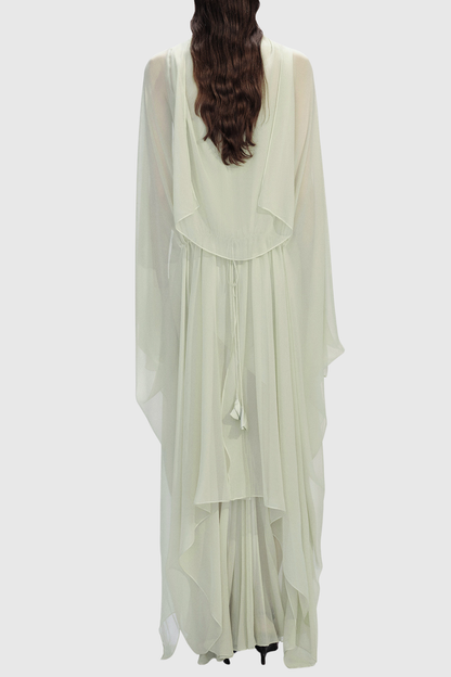 Venico Silk Tulle Maxi Dress