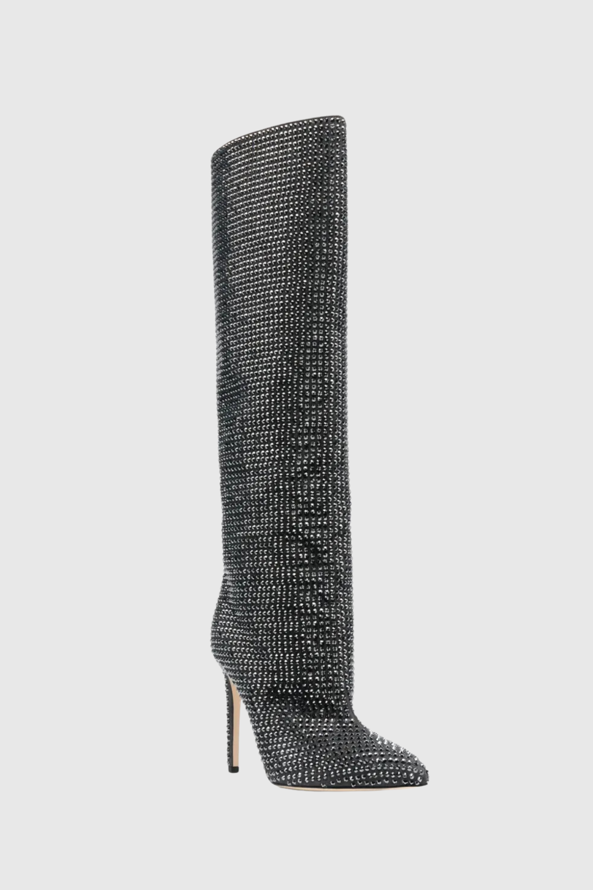 Verese Crystal Embellished Stiletto Boots - Black