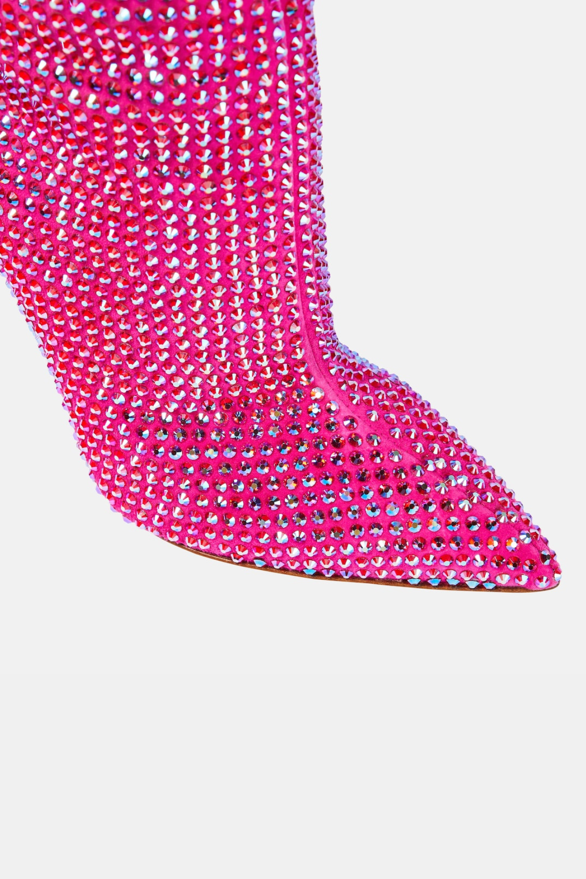 Verese Crystal Embellished Stiletto Boots - Pink