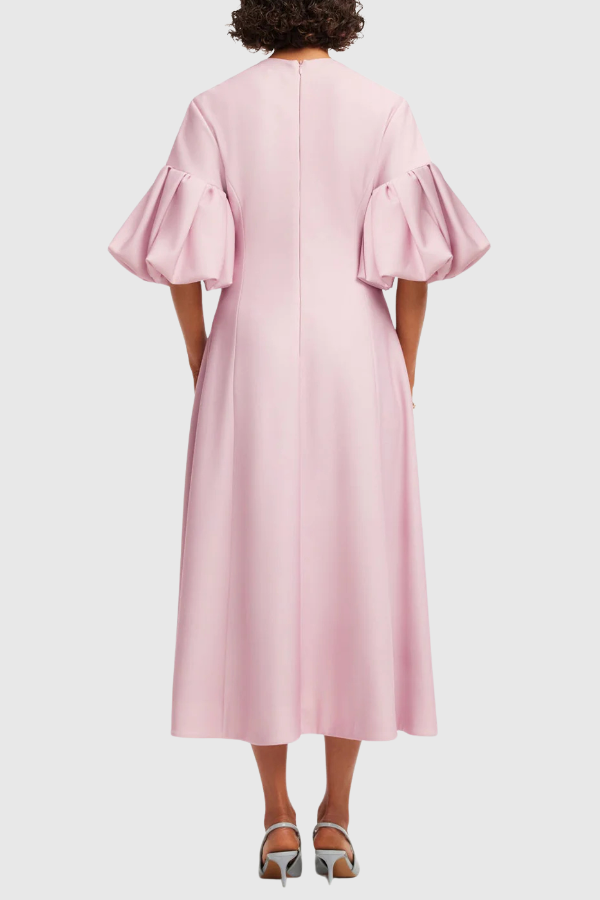 Vhitley Floral Puff Sleeves Midi Dress