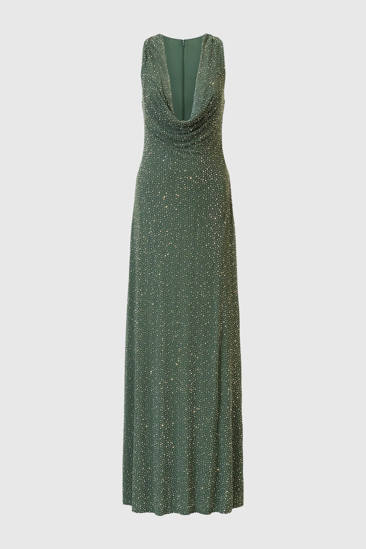 Vhyme Crystal Embellished Draped Maxi Dress