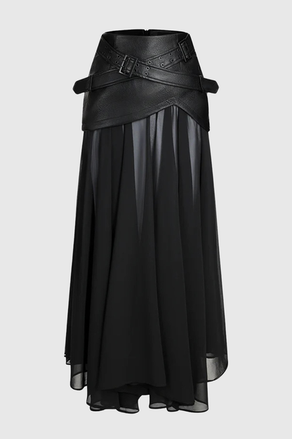 Vieira Deconstruct Belted Maxi Skirt