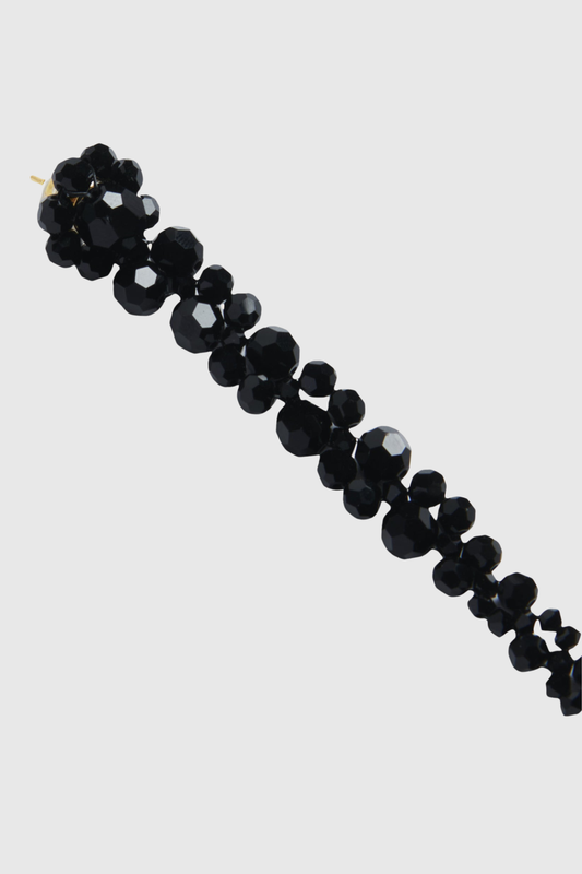 Vihoa Crystal Beaded Drip Earrings - Black