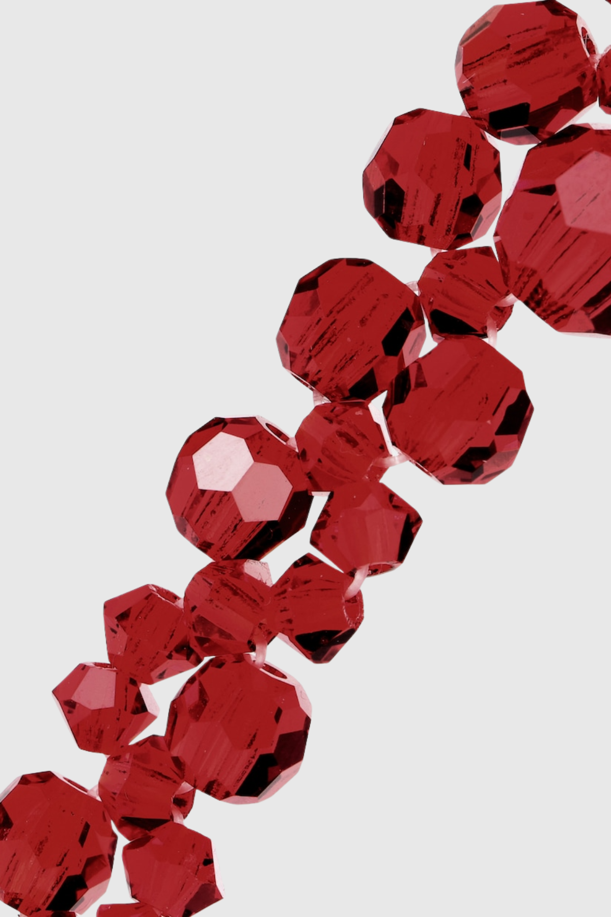 Vihoa Crystal Beaded Drip Earrings - Red
