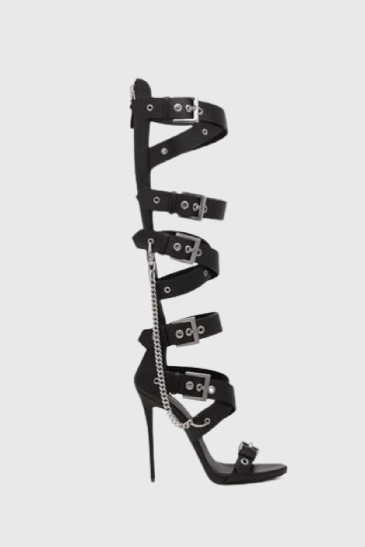 Vinny Buckle Knee High Gladiator Sandals