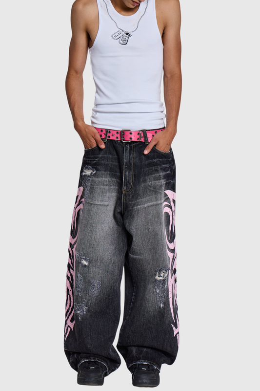 Violaine Blade Print Colossus Jeans - Black
