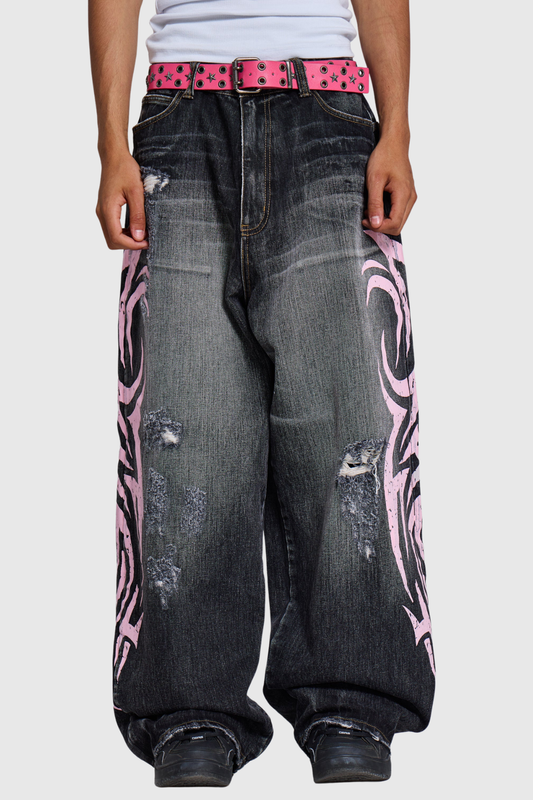 Violaine Blade Print Colossus Jeans - Black