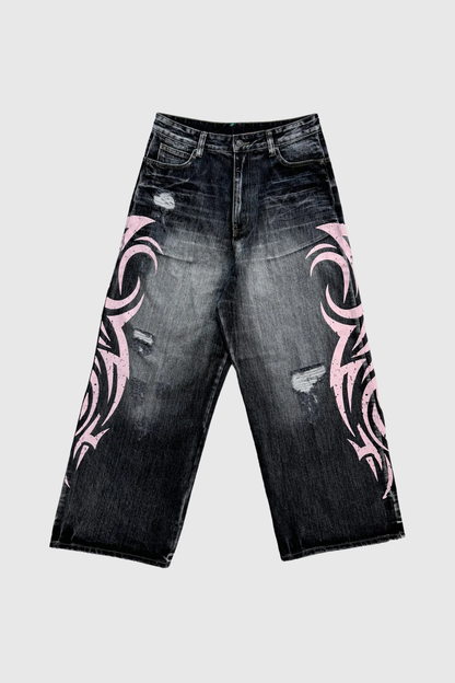 Violaine Blade Print Colossus Jeans - Black