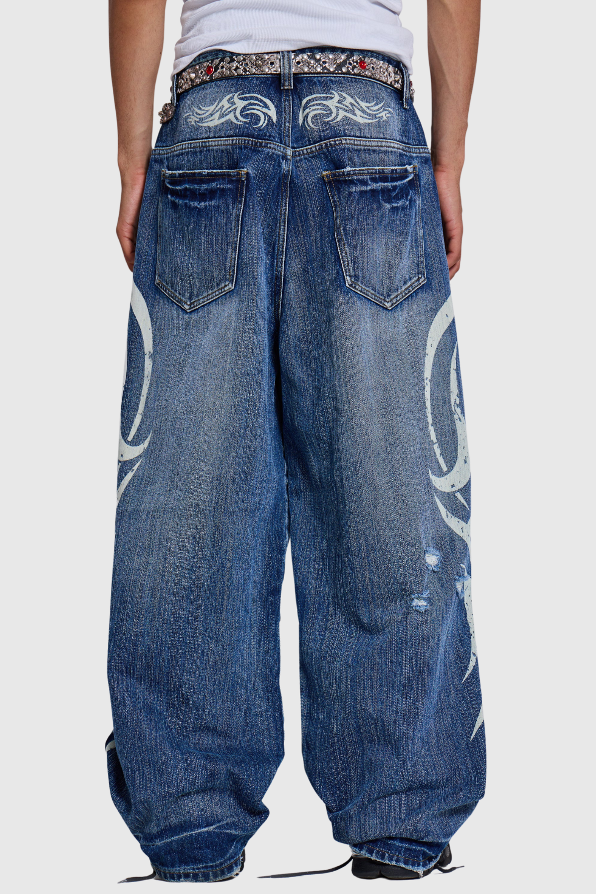 Violaine Blade Print Colossus Jeans - Blue